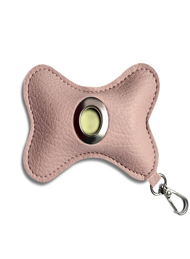 DONGKER Dog Poop Bag Holder,Leather Dog Waste Bag Dispenser Zipered Pouch with Carabiner Clip Attached to Any Leashes for Walking Outdoor Travelling(No Poo Bags Include) - Image 1